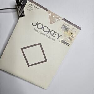 Vtg Jockey For Her Control Top Pantyhose Sandalfoot Antique White Medium USA